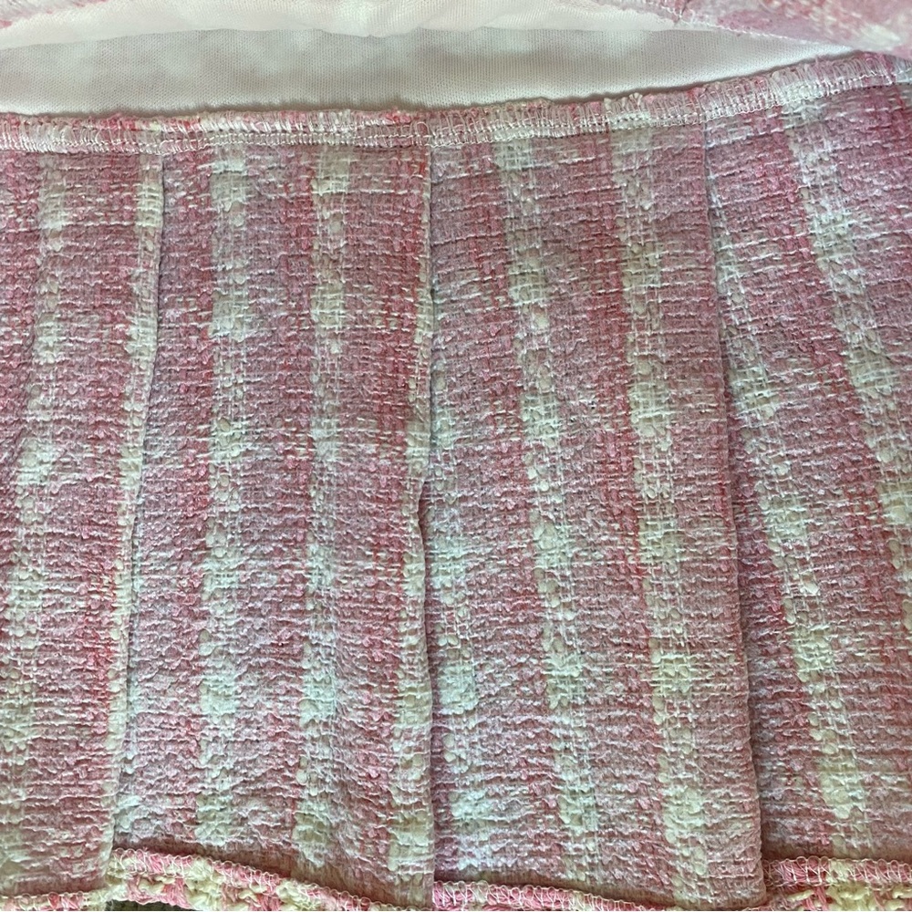 Badgley Mischka Pink and Cream Tweed Dress - Picture 13 of 16